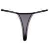 Cottelli LINGERIE - Stringi Bez Krocza Z Delikatnej Siateczki I Eleganckim Haftem M/L