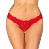 Obsessive - Seksowne Czerwone Stringi Z Kwiatowej Koronki Amor Cherris S/M
