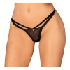 Obsessive - Seksowne Czarne Stringi Z Ozdobnym Paseczkiem Chemeris XL/2XL