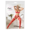 Cottelli LEGWEAR - Klasyczne Czerwone Pończochy Z Elegancką Koronką 5