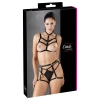 Cottelli LINGERIE - Seksowny Zestaw Uprzęży Góra I Dół Bondage Czarne S-L