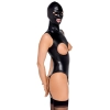Bad Kitty - Seksowne Skórzane Body Bez Biustu Z Maską S