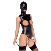 Bad Kitty - Seksowne Skórzane Body Bez Biustu Z Maską S