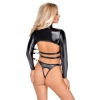 Bad Kitty - Seksowne Skórzane Body Bez Biustu I Kroku L
