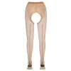 Cottelli LEGWEAR - Beżowe Rajstopy Bez Krocza Z Czarnym Szwem Z Tyłu 2