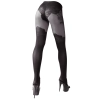 Cottelli LEGWEAR - Czarne Rajstopy Z Eleganckim Wzorem Nad Kolano 3