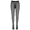Cottelli LEGWEAR - Czarne Rajstopy Z Otwartym Kroczem I Ozdobnym Szwem 4
