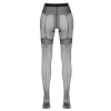 Cottelli LEGWEAR - Czarne Rajstopy Z Ozdobnymi Szwami I Otwartym Kroczem 2