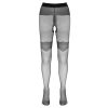 Cottelli LEGWEAR - Czarne Rajstopy Z Ozdobnymi Szwami I Otwartym Kroczem 2