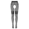Cottelli LEGWEAR - Seksowne Rajstopy Bez Krocza Z Wzorem Podwiązek 4