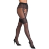 Cottelli LEGWEAR - Seksowne Rajstopy Bez Krocza Z Wzorem Podwiązek 4