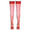 Cottelli LEGWEAR - Czerwone Klasyczne Pończochy Z Koronką S