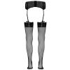 Cottelli LEGWEAR - Pończochy Kabaretki Z Koronką I Ozdobnym Sznurowaniem S/M