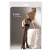 Cottelli LEGWEAR - Pończochy Kabaretki Z Koronką I Ozdobnym Sznurowaniem S/M