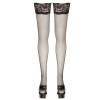Cottelli LEGWEAR - Czarne Klasyczne Pończochy Z Wysoką Koronką 6
