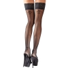 Cottelli LEGWEAR - Czarne Pończochy Z Koronką I Ozdobnym Szwem Z Tyłu 2