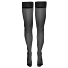 Cottelli LEGWEAR - Czarne Pończochy Samonośne Z Kropeczkami 3