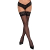 Cottelli LEGWEAR - Czarne Klasyczne Pończochy Z Piękną Koronką 5