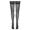 Cottelli LEGWEAR - Czarne Klasyczne Pończochy Z Piękną Koronką 5