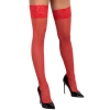 Cottelli LEGWEAR - Czerwone Klasyczne Pończochy Z Piękną Koronką 2