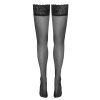 Cottelli LEGWEAR - Eleganckie Czarne Pończochy Z Piękną Koronką 4