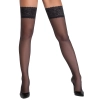 Cottelli LEGWEAR - Eleganckie Czarne Pończochy Z Piękną Koronką 4