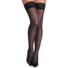 Cottelli LEGWEAR - Czarne Klasyczne Pończochy Z Koronką I Ozdobnym Szwem 3