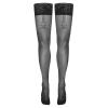 Cottelli LEGWEAR - Czarne Pończochy Z Wzorem Kropeczek I Szelek 2