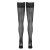 Cottelli LEGWEAR - Czarne Pończochy Z Wzorem Kropeczek I Szelek 4