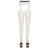 Cottelli LEGWEAR - Siateczkowe Rajstopy Z Pasem Do Pończoch Bez Krocza S-L