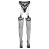 Cottelli LEGWEAR - Rajstopy Z Pasem Do Pończoch Stringi Bez Krocza S-L