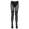 Cottelli LEGWEAR - Czarne Rajstopy Z Wplecioną Siateczką 2