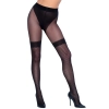 Cottelli LEGWEAR - Czarne Rajstopy Z Wplecioną Siateczką 2