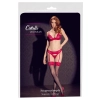 Cottelli LEGWEAR - Czarne Pończochy Z Seksowną Czerwoną Koronką 7