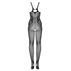 Obsessive - Czarne Siatkowe Bodystocking Bez Krocza G335 S-L