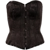 Cottelli PARTY - Seksowny Gorset Z Brokatem Czarny XL
