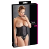 Cottelli CURVES - Seksowny Gorset Bez Biustu Na Haftki Czarny 4XL