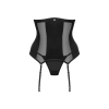 Obsessive - Seksowny Gorset Bez Biustu Ze Stringami Chic Amoria Czarne XS/S