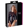 Cottelli LINGERIE - Seksowne Koronkowe Body Z Matowymi Wstawkami Czarne L