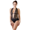 Cottelli LINGERIE - Koronkowe Czarne Body Z Otwartym Kroczem M
