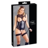 Cottelli Bondage - Seksowne Matowe Body Z Dodatkiem Pięknej Koronki M