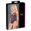 Cottelli LINGERIE - Seksowne Siateczkowe Body Z Delikatną Koronką Bez Krocza S