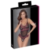 Cottelli LINGERIE - Gorące Body Z Dwukolorowej Koronki Z Kwiatowym Motywem S/M