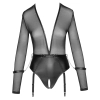 Cottelli Bondage - Seksowne Siateczkowe Body Z Otwartym Krokiem XL