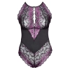 Cottelli CURVES - Dwukolorowe Kwiatowe Body Z Delikatne Koronki 2XL
