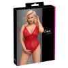 Cottelli CURVES - Czerwone Body Bez Krocza Z Delikatną Koronką XL