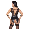 Cottelli Bondage - Seksowne Body Z Mankietami Obrożą I Paskami Do Pończoch L