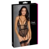 Cottelli LINGERIE - Czarne Koronkowe Body Z Perełkami W Kroczu M