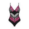 Obsessive - Seksowne Body Z Kwiatowej Koronki Rosenty XL/2XL