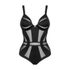 Obsessive - Seksowne Czarne Body Z Małą Ozdobą Między Piersiami Chic Amoria XL/2XL